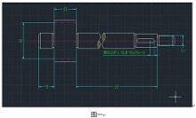 浩辰机械cad软件根据行业需求,提供了配套的符号,下面以一个轴为例,给