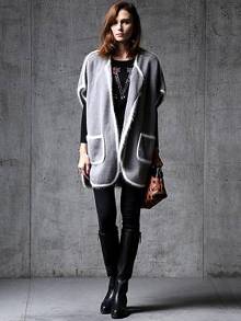 中长针织<em>开衫</em> 紧身高领<em>毛衣</em> 纯色修身铅笔裤 方