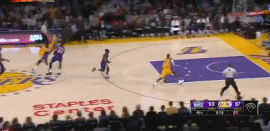 国王vs湖人 科比暴扣