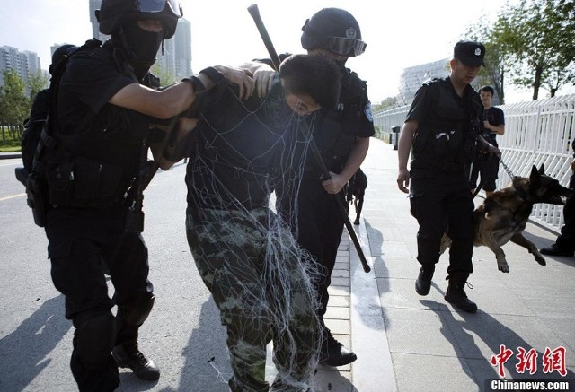 乌鲁木齐特警举行反恐处突实战演练(高清组图)